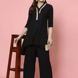 Clora Creation Women Regular Gotta Patti Kurta with Palazzos-picture-13