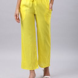 Souchii Women Yellow Liva Ethnic Palazzos-18