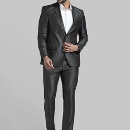 Parx Men Black Solid Single-Breasted Formal Suit-image-18