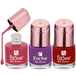 ForSure Set of 3 Rose Gold Quick Dry Long Lasting Nail Enamel - 8 ml each-60