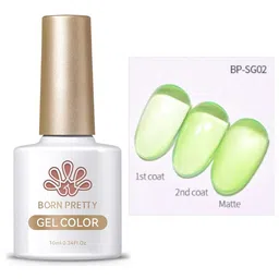 BORN PRETTY Nail Gel Spring Summer Crystal Glass Translucent Pastel Nail Polish-10ml-SG02-12