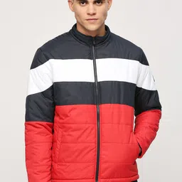 Pepe Jeans Colourblocked Mock Collar Padded Jacket-picture-45