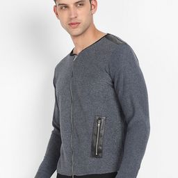 Campus Sutra Windcheater Zip Detail Cotton Tailored Jacket-40
