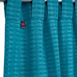 Fabindia Teal Green Self Design Cotton Room Darkening Door Curtain-image-22