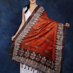 Exotic India Ethnic Motifs Batik Printed Dupatta-picture-31