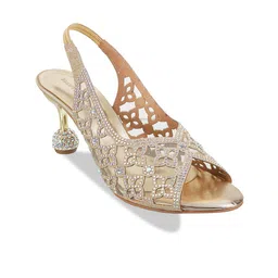 Mochi Embellished Block Peep Toes-3