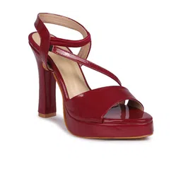 Picktoes Women Maroon Flatform Heels-29