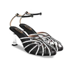 Shoetopia Girls Embellished Party Kitten Peep Toes-image-98
