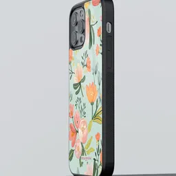 macmerise Payal Singhal Flower Printed iPhone 12 Pro Glass Phone Back Cover-31