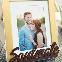 Art Street Beige Solid Soulmate Individual Customized Table Photo Frame-image-93