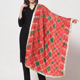 Zamour Embroidered Dupatta With Phulkari-picture-30