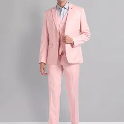 AD By Arvind Men Reversible Waistcoat Single-Breasted Three Piece Suit-image-61
