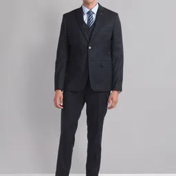 AD By Arvind Men Reversible Waistcoat Single-Breasted Three Piece Suit-image-2