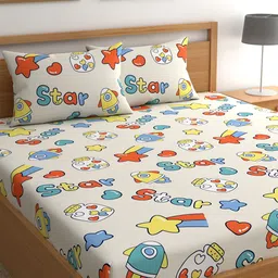 CHHAVI INDIA 210 TC Queen Bedsheet with 2 Pillow Covers-image-78