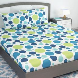 Divine Casa Garden Bliss 144 TC Pure Cotton King Bedsheet 2 Pillow Covers-image-41