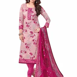 MIRAAN Printed Pure Cotton Unstitched Dress Material-image-99