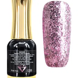 VENALISA Coat Color UV & LED Soak-Off Gel Nail Polish 12 ml - Rose Pink Glitter 1208-3