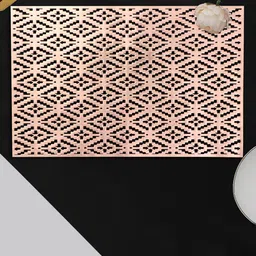Dakshya Industries Copper Toned 2 Pieces Rectangle Table Placemats-13