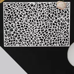Dakshya Industries Silvedr 2 Pieces Rectangle Table Placemat-33