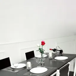 Dakshya Industries Silver Colored & Grey 4 PiecesTextured Table Placemats-28