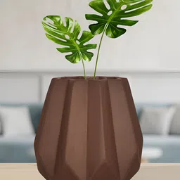 LASAKI Truffle Brown Textured Ceramic Planters-image-36