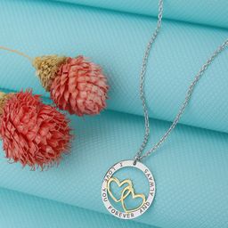 VANBELLE Women Silver-Toned & Gold-Toned Sterling Silver Rhodium-Plated Necklace-image-46