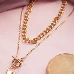 TOKYO TALKIES X rubans FASHION ACCESSORIES Gold-Toned Gold-Plated Layered Necklace-34