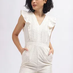 ELLE Self Design V-Neck Playsuit-picture-26