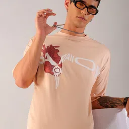 The Indian Garage Co Men Printed Polo Collar Extended Sleeves Pockets Boxy T-shirt-image-92
