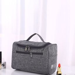 Awestuffs Grey Hanging Rugged & Water Resistant with Mesh Pockets Travel Toiletry Kit-52