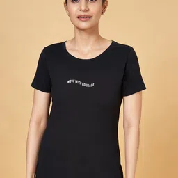 Ajile by Pantaloons Typography Printed Regular Sleeves Cotton T-shirt-image-45