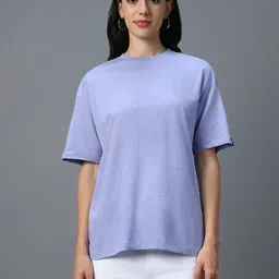 Bewakoof Air 1.0 Women Baby Lavender Oversized T-shirt-image-78