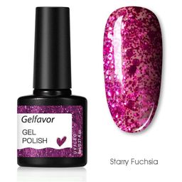 Gelfavor Summer Hybrid UV&LED Odorless Long-Lasting Gel Nail Polish - Starry Fuchsia G050-image-81