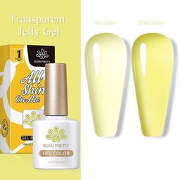 BORN PRETTY All Shine On Me Jelly Nude Soak Off Varnish Gel Nail Polish 10ml - JN32-6