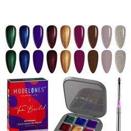 Modelones 9 Shades Solid Cream Gel Polish Color Cube - Rich Girl Retro-image-89
