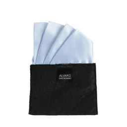 Alvaro Castagnino Men Blue Solid Pocket Squares-image-78