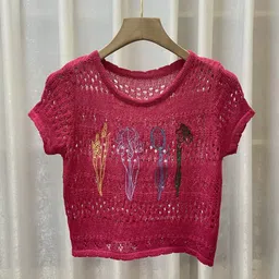 StyleCast Girls Red Self Design Regular Top-image-31