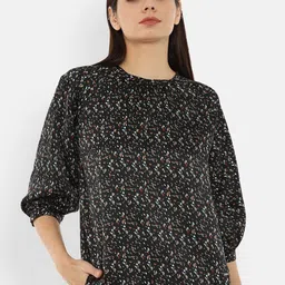 Van Heusen Woman Black Print Top-image-58