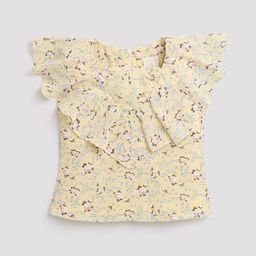 Tiny Girl Square Neck Ruffles Floral Print Top-image-73