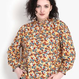 putsum Floral Printed High Neck Casual Top-picture-54