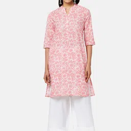 RANGMANCH BY PANTALOONS Floral Printed Pure Cotton Kurta-image-52