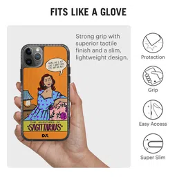 DailyObjects Orange & Blue Sagittarius iPhone 11 Pro Back Case image 4