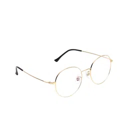 GARTH Unisex Clear Lens & Gold Round Sunglasses with UV Protected Lens GRT_RND_GLD-WNDR-51