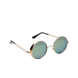 CRIBA Unisex Green Lens & Gold-Toned Square Sunglasses with UV Protected Lens-28