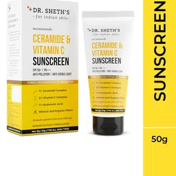 DR. SHETHS Ceramide & Vitamin C SPF 50+ Sunscreen - 50g-23