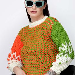 Velvery Self Design Crochet Knitted Acrylic Sweater-picture-33