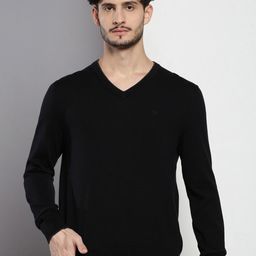 Calvin Klein V-Neck Cotton Pullover Sweater-image-79