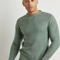 Campus Sutra Men Green Pullover Sweater-image-30