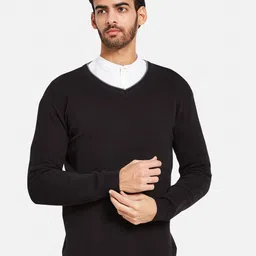 METTLE Men Ribbed Cotton Pullover Sweaters-image-28