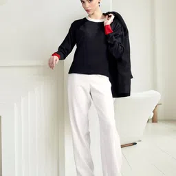her by invictus Women Black Solid Acrylic Pullover-image-31